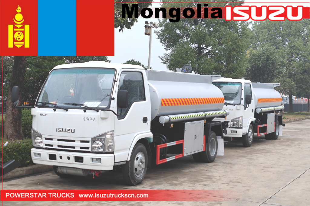 منغوليا ISUZU 100P / Elf سعر المصنع وقود الديزل وقود التزود بالوقود شاحنات صهريج نقل النفط