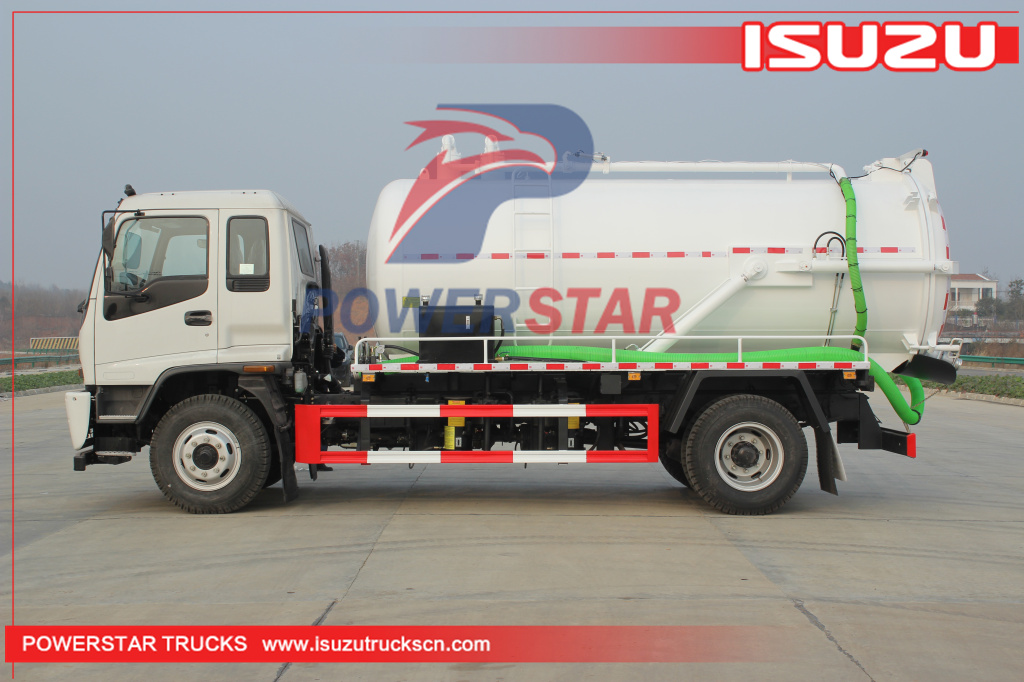 بيع شاحنة صهريج ISUZU FTR 14000 Liters septic Vacuum Truck / 14cbm cessipit