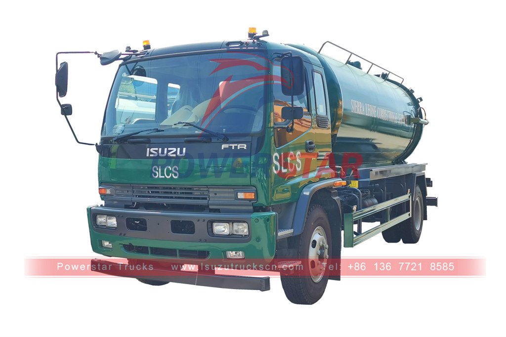 ISUZU FTR 10000Liters vacuum tanker truck export Sierra Leone 