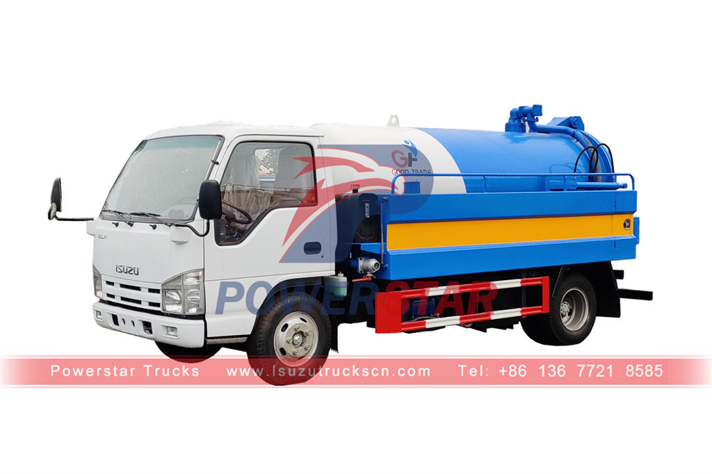 Philippines ISUZU 6 wheeler sewer vacuum truck at discount price
