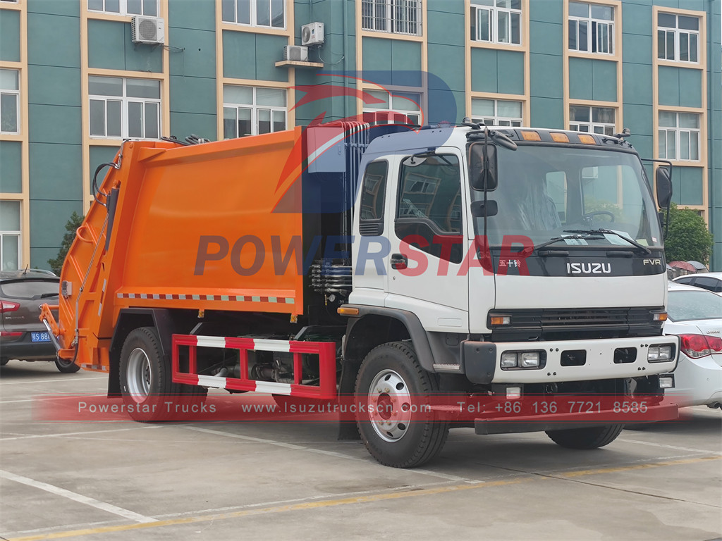 ISUZU FVR 240HP garbage compactor truck for sale