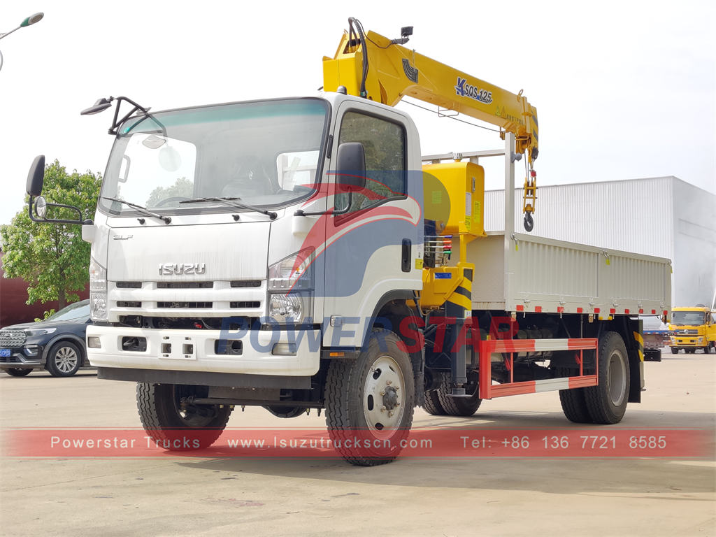 Laos ISUZU 4×4 telescopic boom crane truck