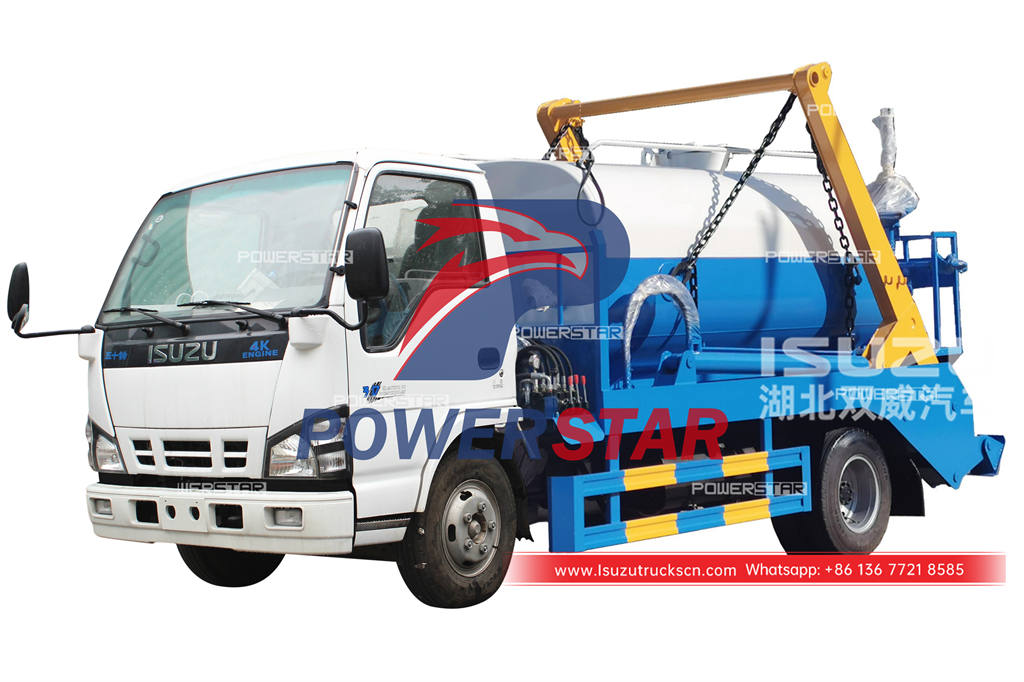 New designed ISUZU skip loader with water tank for Dominican