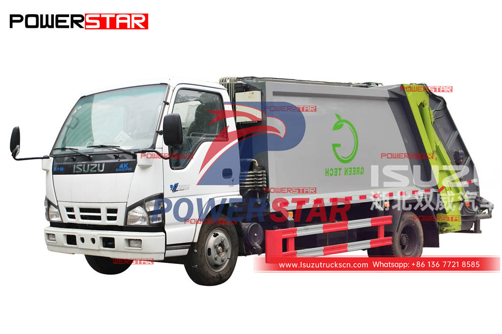 ISUZU 600P 130HP 6CBM waste compressor truck for sale