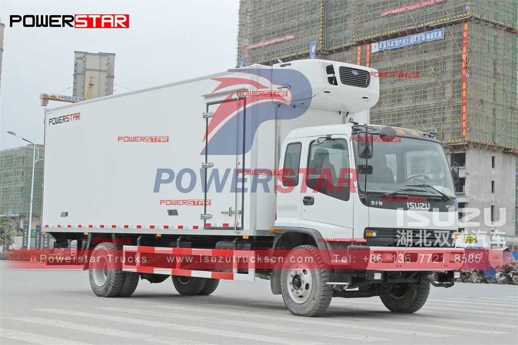 ISUZU FVR 10tons شاحنة مبردة مع تصدير وحدة CARRIER إلى المملكة العربية السعودية