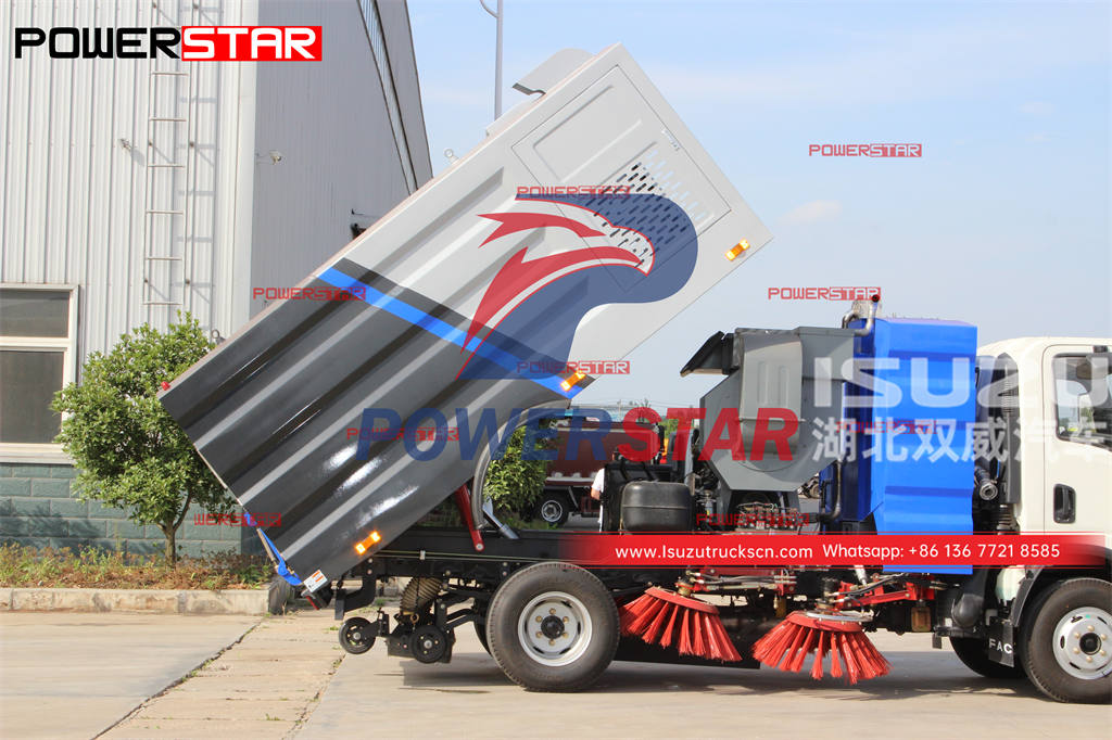 Factory price ISUZU GIGA 4×2 truck mounted road sweeping machine