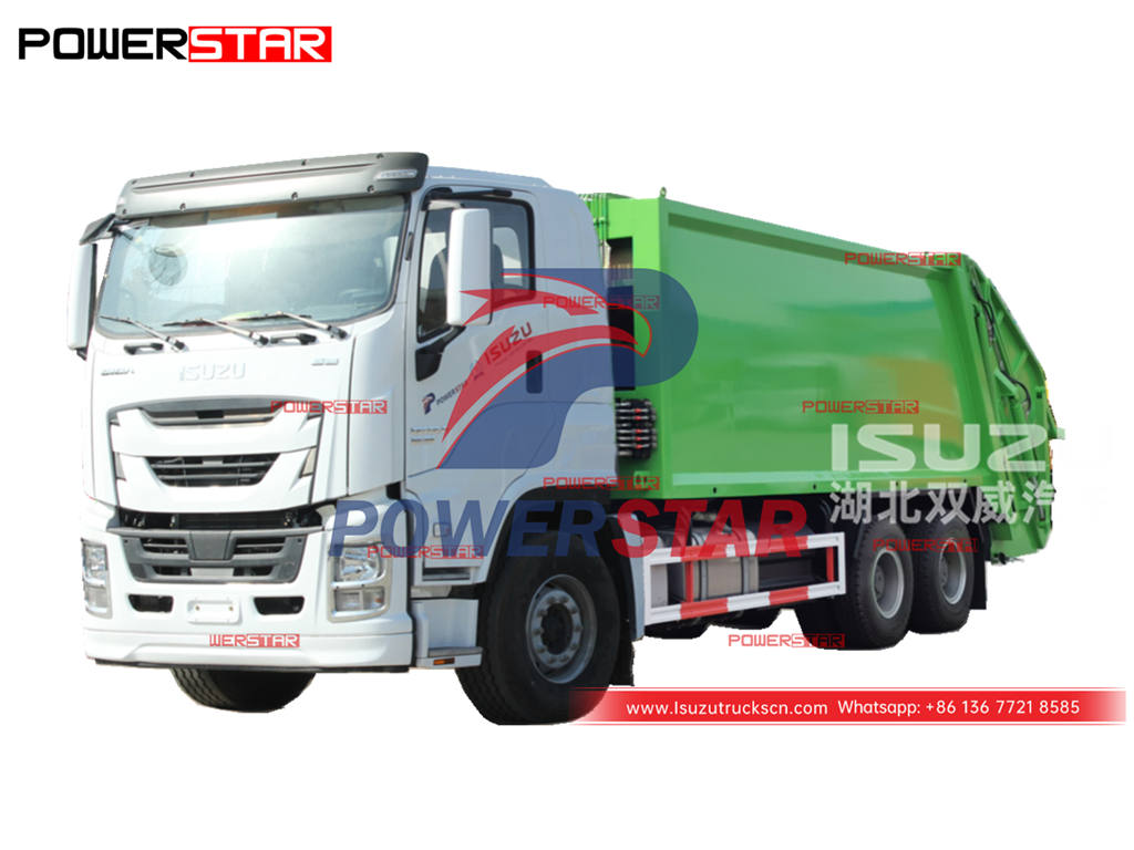 حار البائع ISUZU GIGA 6 × 4 شاحنة لجمع القمامة الضاغطة