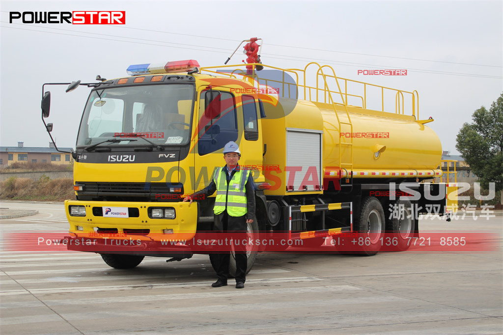 ايسوزو 16cbm شاحنة إطفاء المياه تصدير الفلبين