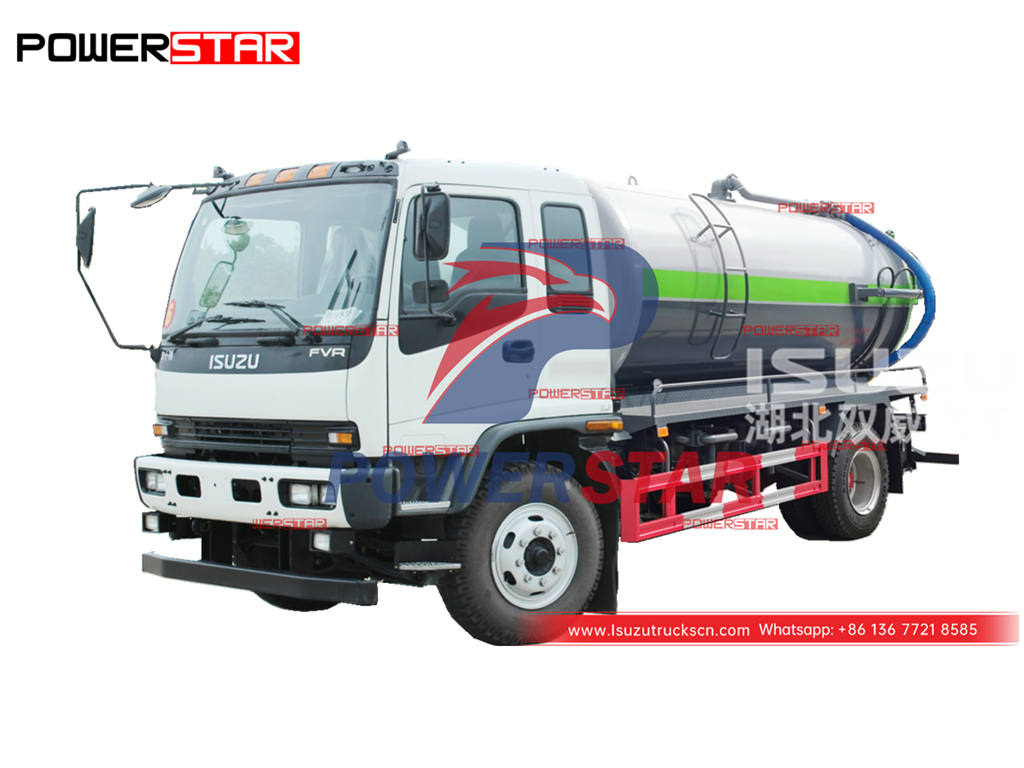 بيع المصنع مباشرة ISUZU FVR 4 × 2 شاحنة صهريج مياه الصرف الصحي