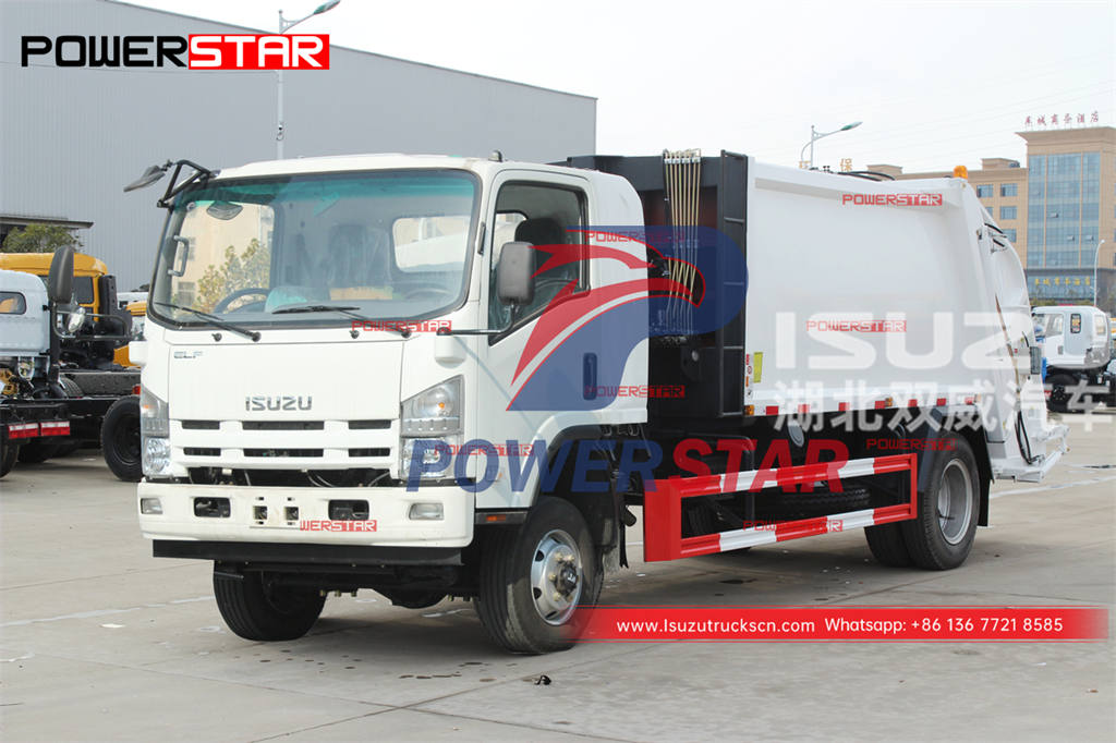ISUZU 700P 190HP 4 × 4 شاحنة لجمع القمامة على الطرق الوعرة للفلبين
