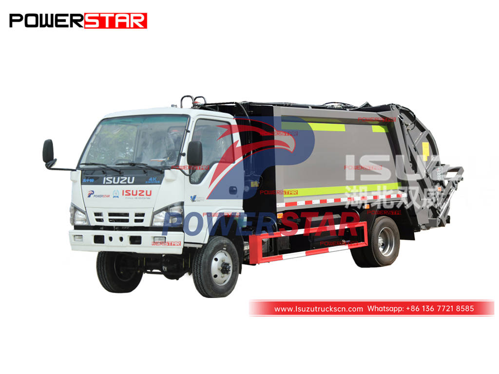 جودة عالية ايسوزو 4 × 4 على الطرق الوعرة شاحنة لجمع القمامة للبيع