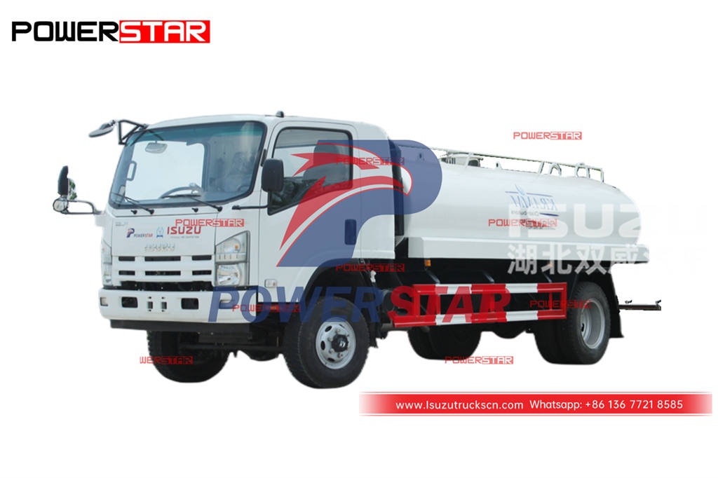 ايسوزو 4 × 4190HP 10000 لتر شاحنة رش المياه الفولاذ المقاوم للصدأ للبيع