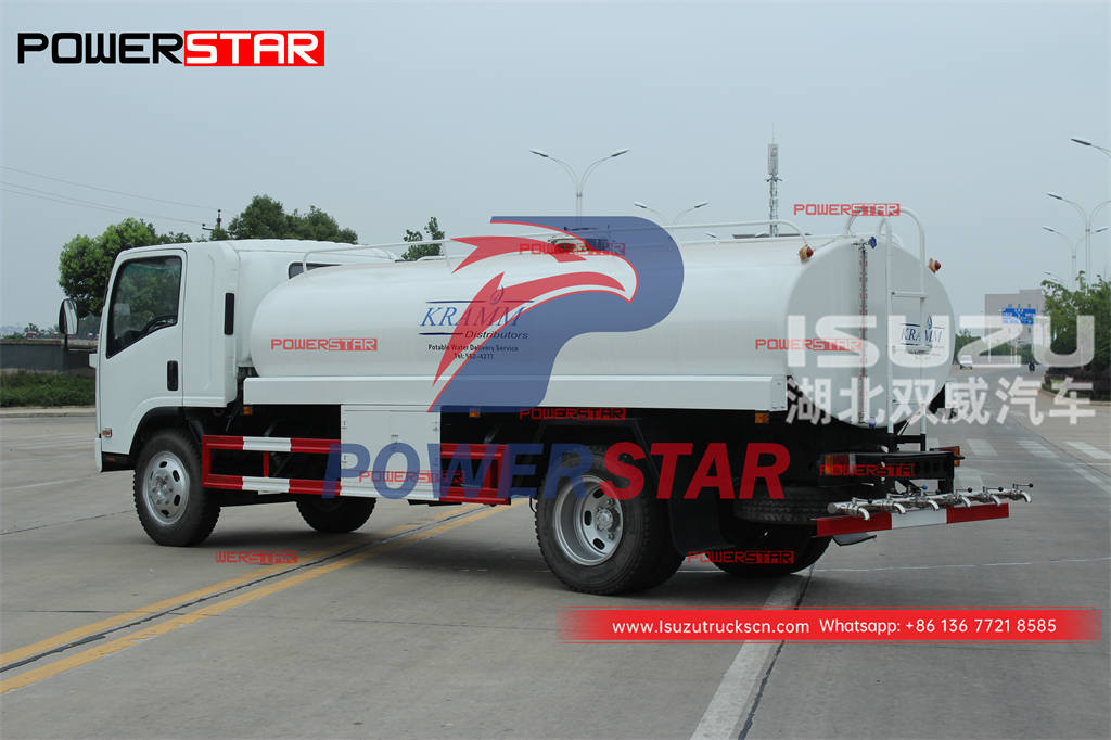 حار مبيعات ايسوزو 190HP 4 × 4 شاحنة صهريج مياه الشرب على الطرق الوعرة للفلبين