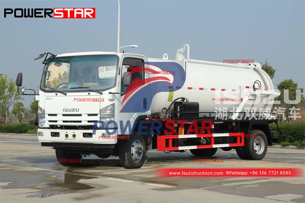 العلامة التجارية الجديدة ISUZU 700P 4 × 4 8000 لتر شاحنة تنظيف خزان مياه الصرف الصحي