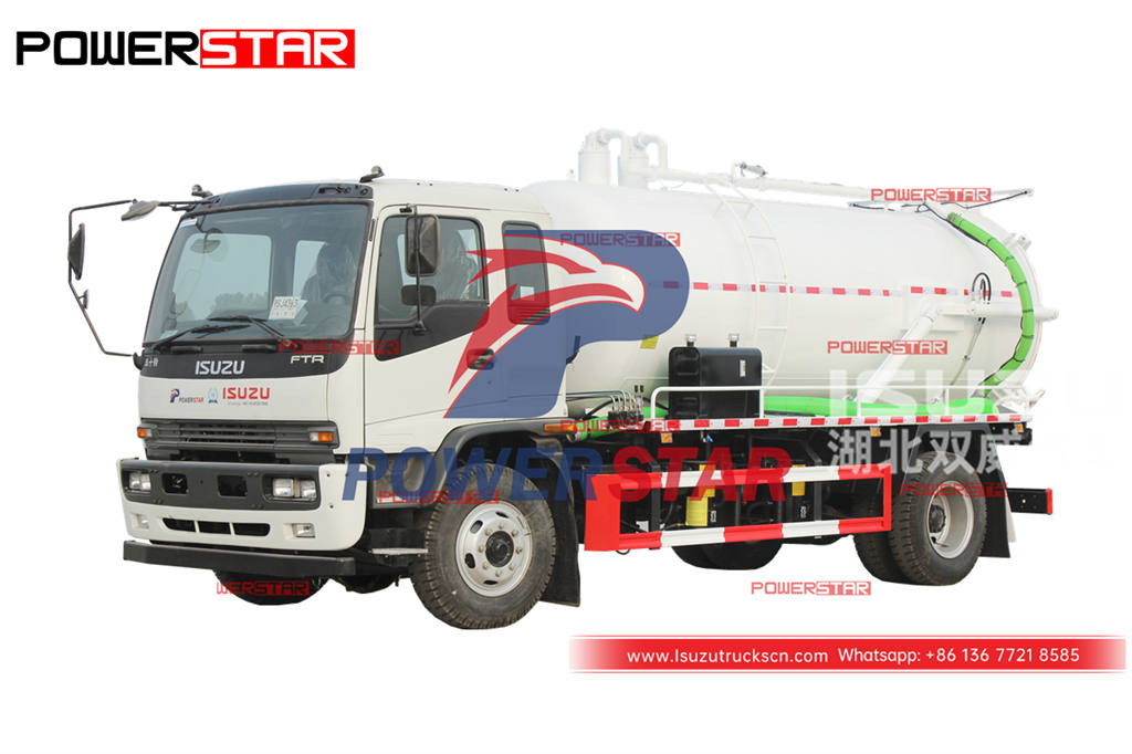 سعر المصنع ISUZU FTR 4 × 4 شاحنة صهريج مياه المجاري ذات الدفع الرباعي