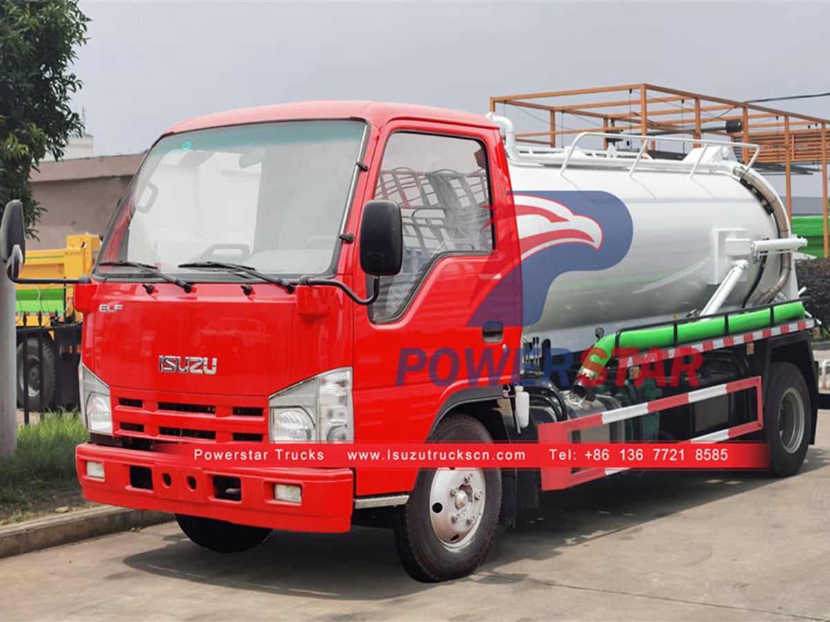 نوعية جيدة ايسوزو 6 ويلر شاحنة مضخة للصرف الصحي للبيع
