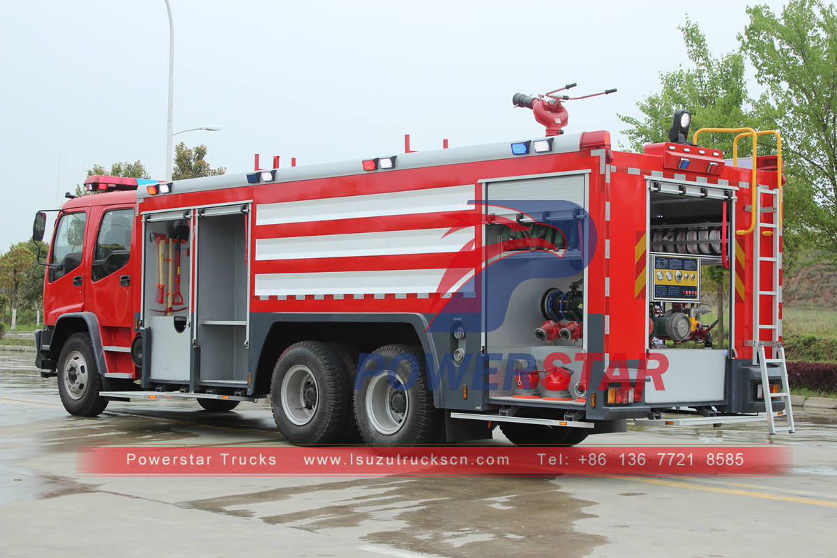 شاحنة مكافحة الحرائق ايسوزو مع معدات مكافحة الحرائق