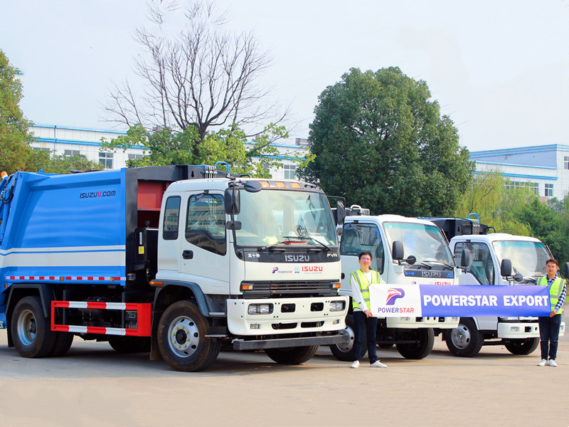 تصدير شاحنة القمامة الضاغطة ايسوزو