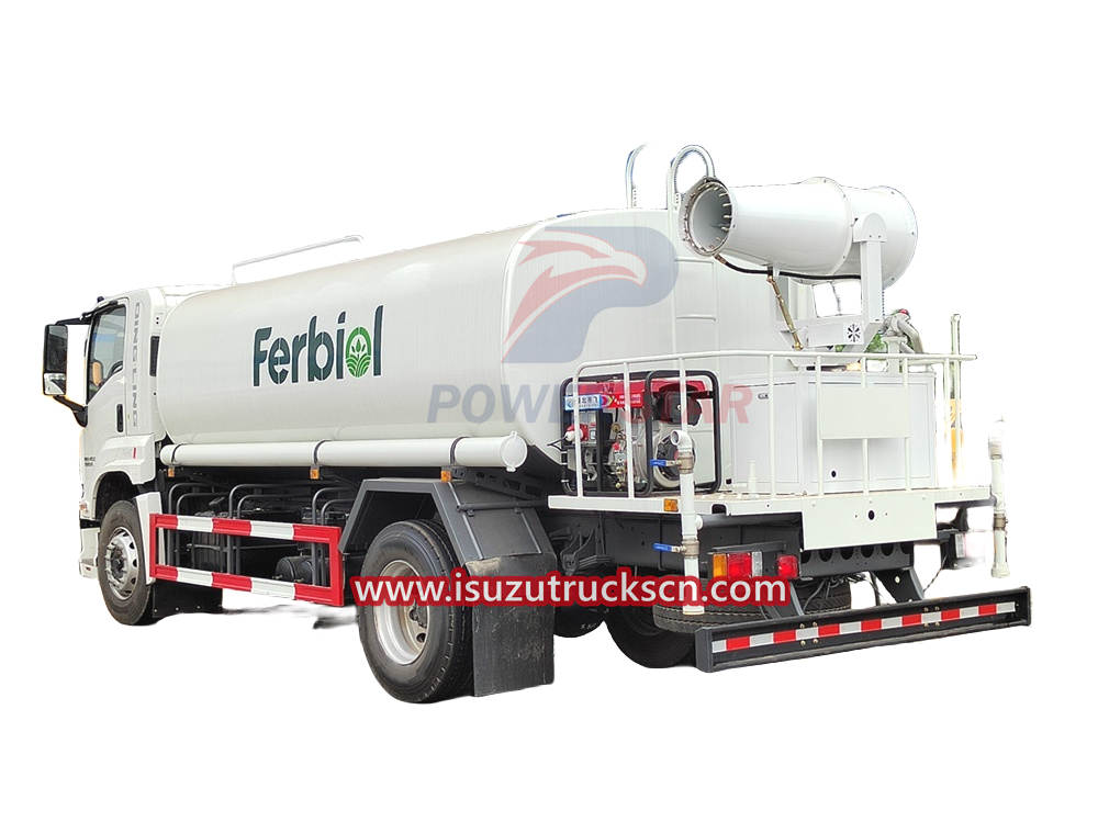 ايسوزو جيجا 15 طن شاحنة قمع الغبار شاحنة رش المبيدات الحشرية