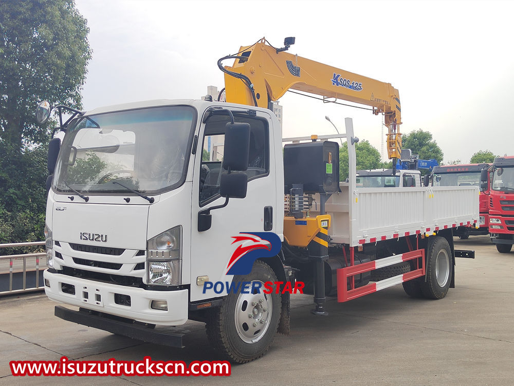 Isuzu straight boom crane