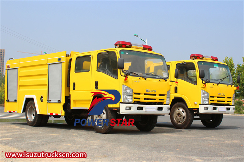 Isuzu ELF fire department firefighting truck