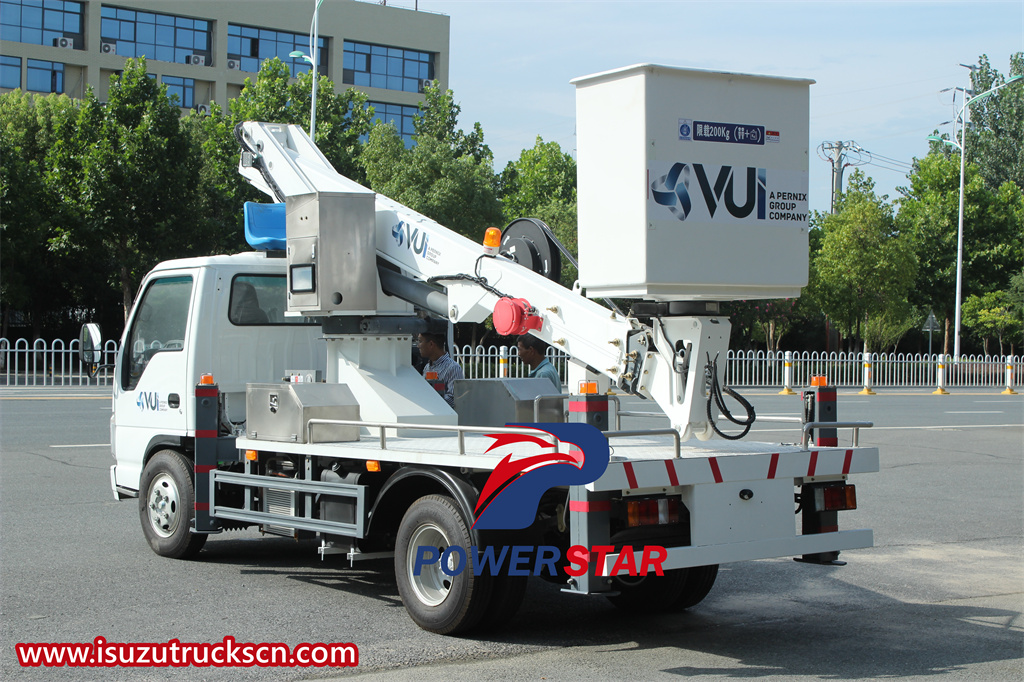 Isuzu aerial platform truck