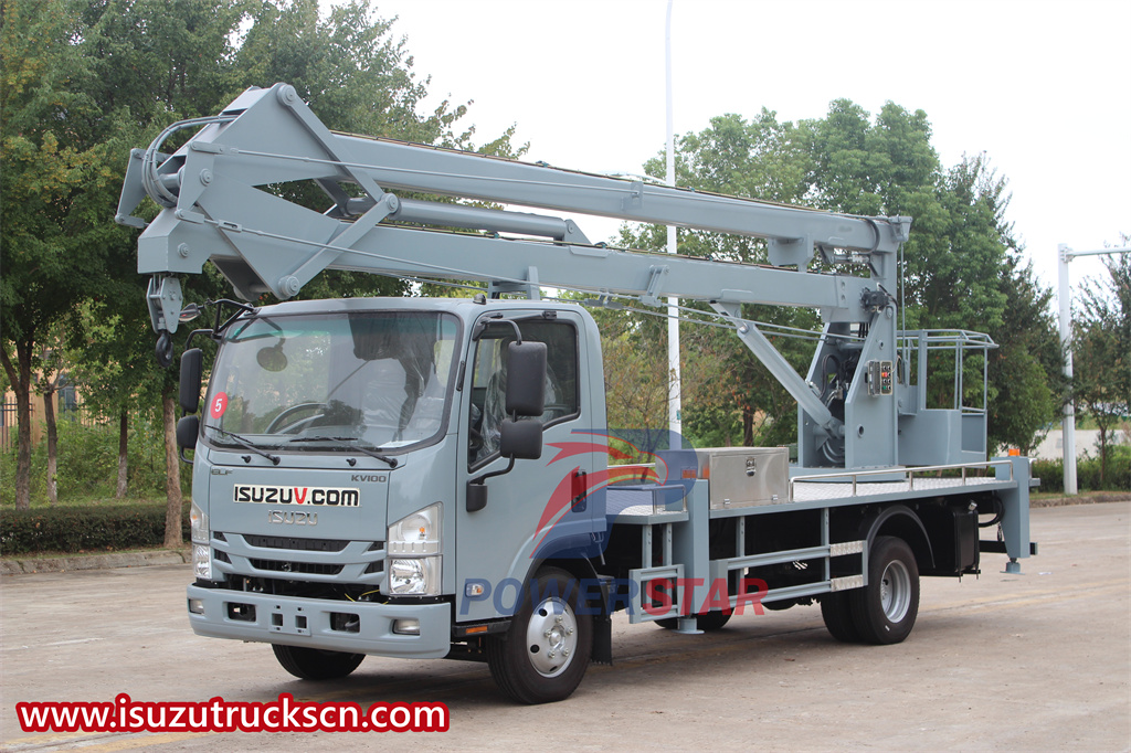 Isuzu folding arm manlifter truck