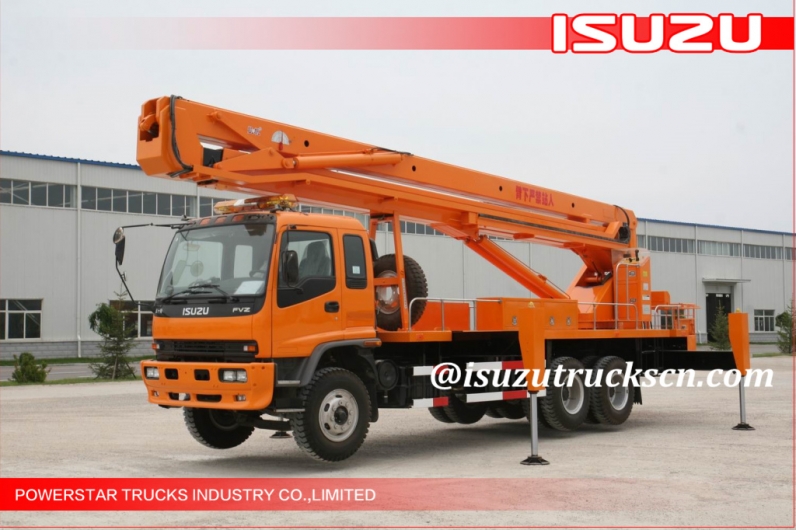 heavy construction machiney ISUZU lifting equipment 22m aerial working platform service truck for sale