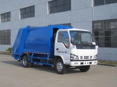 ايسوزو 5cbm 4 × 2 مضغوطة شاحنة القمامة القمامة شاحنة المطحنة