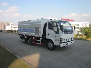 ISUZU 4*2 vacuum truck mounted road sweeper