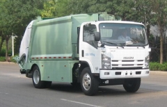 شاحنة ايسوزو مع محاطة تماما القمامة دبابة، جيدة مختومة الجوال الضاغطة القمامة