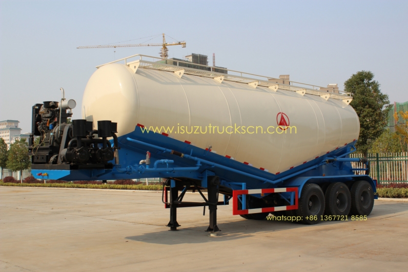 35cbm 3 Axle Dry Bulk Cement Truck Powder Transport Tanker Semi Trailer for sale