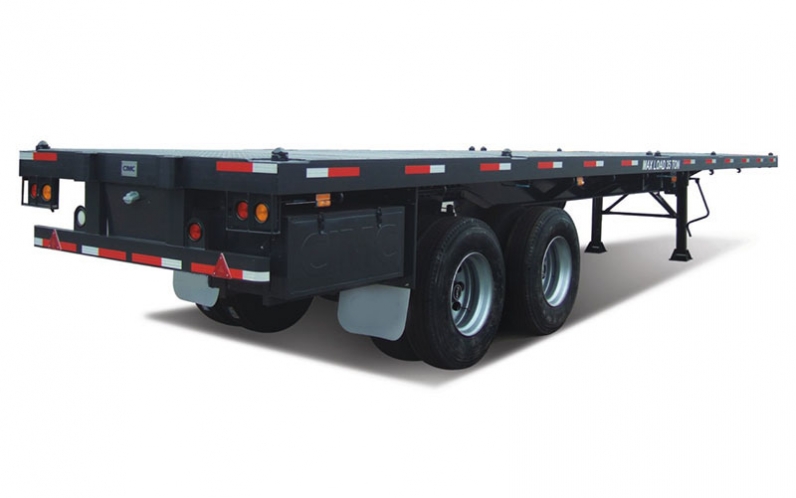 2016 new low price 30-40 ton flatbed trailer tandem bogie axle