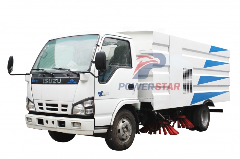 Isuzu truck mounted road sweeper vehicle