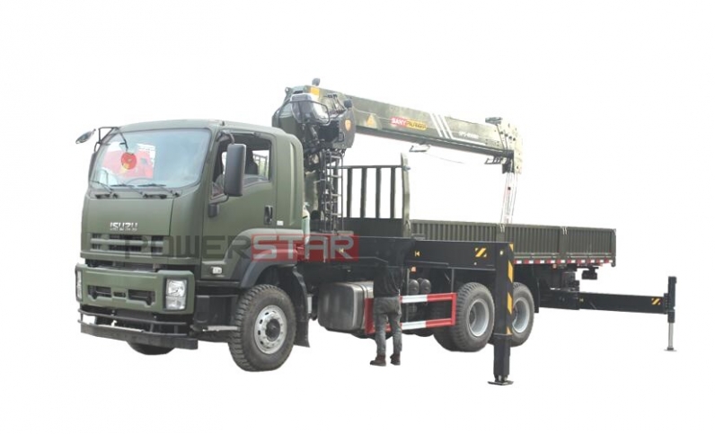 2020 ISUZU VC46 truck chassis SANY PALFINGER 16 ton mobile truck crane