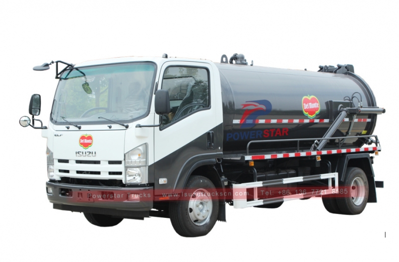Philippines ISUZU ELF Sewage Suction Tank Fecal Sludge Truck for Sale