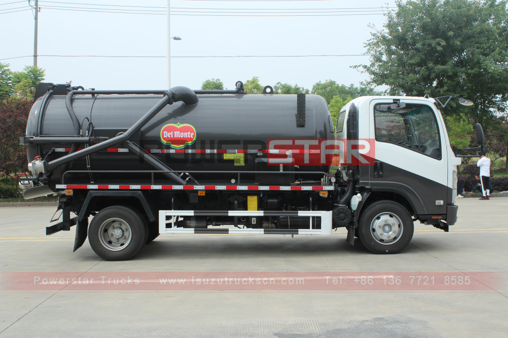 Philippines ISUZU ELF Sewage Suction Tank Fecal Sludge Truck for Sale