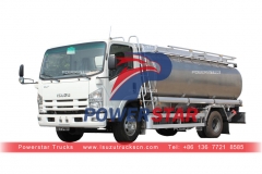 عربة وقود من الفولاذ المقاوم للصدأ ISUZU ELF 700P للفلبين
