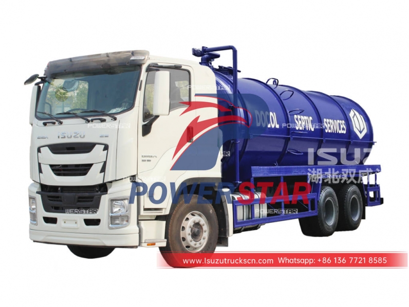 Japane brand ISUZU GIGA vacuum sewage truck at best price