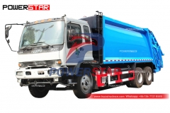 الأكثر مبيعًا ISUZU FVZ 6 × 4 شاحنة القمامة الضاغطة
