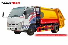 العلامة التجارية الجديدة ايسوزو 4cbm شاحنة القمامة الضاغطة للبيع
