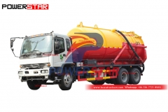 ISUZU FVZ 6 × 4 شاحنة تنظيف المجاري فراغ تصديرها إلى سيراليون

