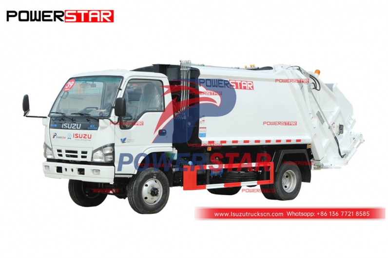 Customized ISUZU 600P 4×4 off-road refuse compactor for export