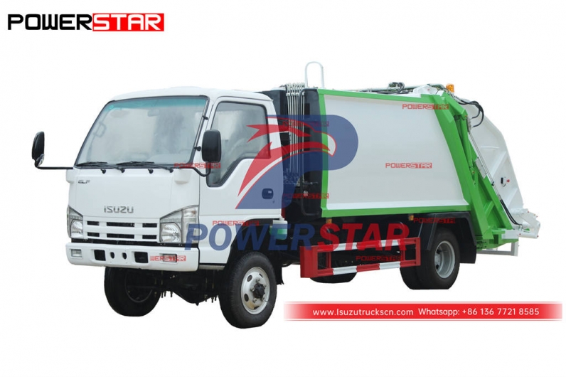 Good quality ISUZU 4×4 AWD garbage compactor truck at discount price