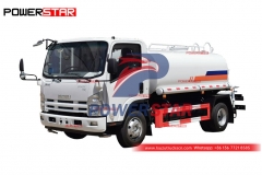 عربة مياه من الفولاذ المقاوم للصدأ ISUZU ELF 700P 6000 لتر تم تصديرها إلى الفلبين
