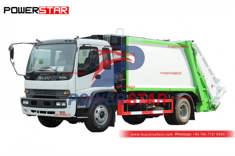 Custom-made ISUZU FTR 4×4 off-road waste compactor truck for Philippines