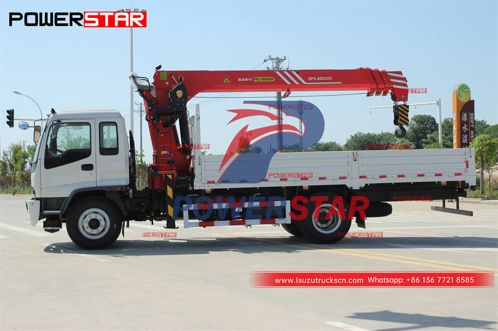 ISUZU FTR 4×4 Crane Truck With Palfinger SPS25000 telescopic boon crane