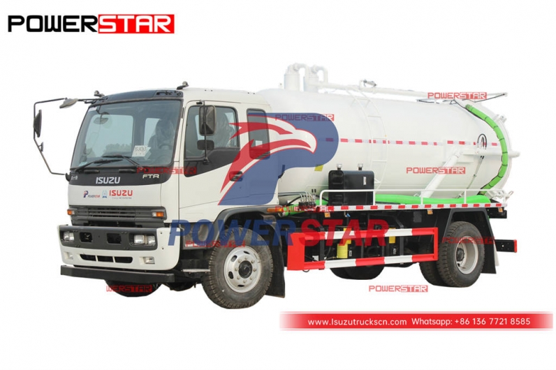 Customized ISUZU FTR/FVR 4×4 off-road vacuum sewage tank truck for sale