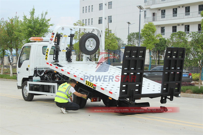 New and used ISUZU 3 tons flatbed rollback tow truck