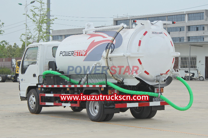 Isuzu mini 3000liters sewage suction vacuum truck